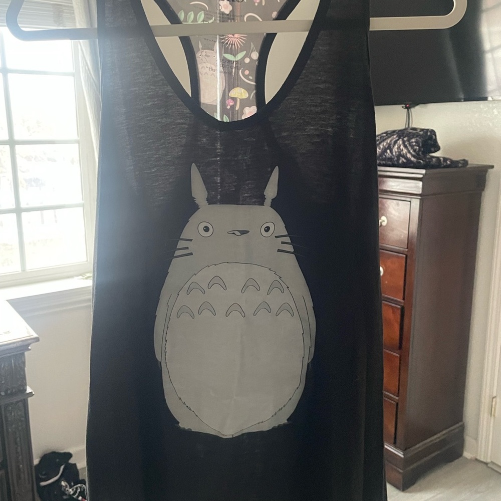 My Neighbor Totoro Tank with Floral Back